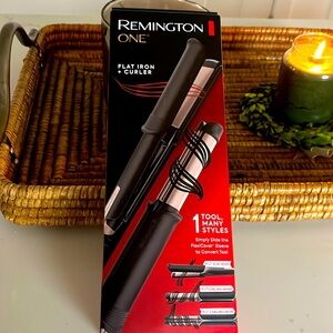 New unopened box .  Remington One flat iron and curling tool! Great gift idea !